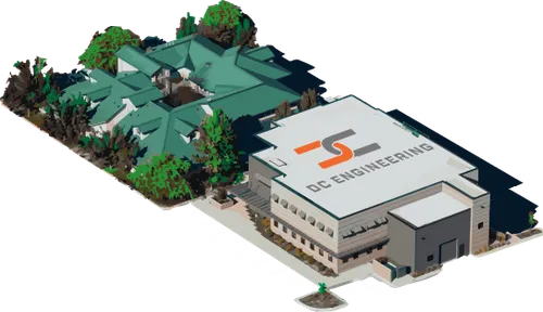 Aerial Illustration of DC Engineering's Meridian Campus